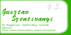 gusztav szentivanyi business card